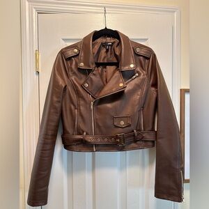 Fashion Nova “Remind Me Later” Faux Leather Moto Jacket